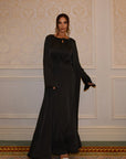 STUDIO SLIT SLEEVE ABAYA - BLACK