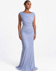 Almara Silk Dress Powder Blue