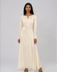 Énora Tie Detail Maxi Dress - Cream