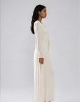 Énora Tie Detail Maxi Dress - Cream