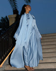 SLIT SLEEVE ABAYA - BLUE