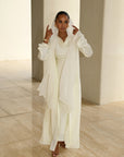 STUDIO SLIT SLEEVE ABAYA - CREAM