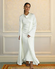 STUDIO SLIT SLEEVE ABAYA - CREAM