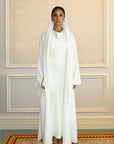 STUDIO SLIT SLEEVE ABAYA - CREAM