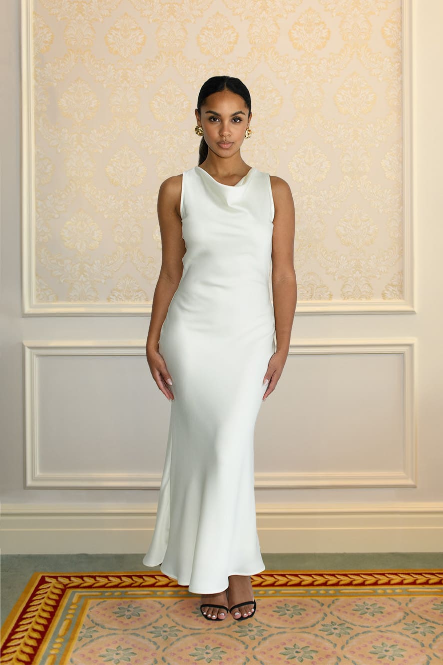 STUDIO COWL NECK MAXI DRESS