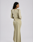 Bias Cut Skirt & Long Sleeve Top - Pistachio