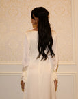 ÉNORA TIE DETAIL MAXI DRESS - CREAM