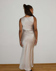 STUDIO RUYA COWL NECK MAXI DRESS - CHAMPAGNE