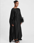 Feather Kaftan Black