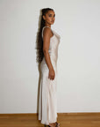 STUDIO RUYA COWL NECK MAXI DRESS - CHAMPAGNE