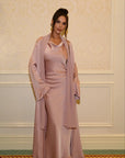 STUDIO SLIT SLEEVE ABAYA - DUSTY PINK