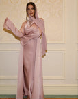 STUDIO SLIT SLEEVE ABAYA - DUSTY PINK