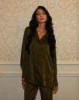 RELAXED SHIRT & PANT - OLIVE GREEN