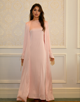 TIE DETAIL ABAYA - SOFT PINK