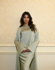 SLIT SLEEVE ABAYA - PISTACHIO