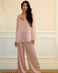 STUDIO SHIRT & TROUSER - DUSTY PINK