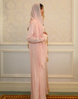 TIE DETAIL ABAYA - SOFT PINK