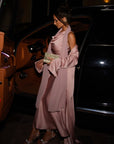 STUDIO SLIT SLEEVE ABAYA - DUSTY PINK