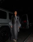 FEATHER KAFTAN - CHARCOAL