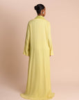 SLIT SLEEVE ABAYA LIME