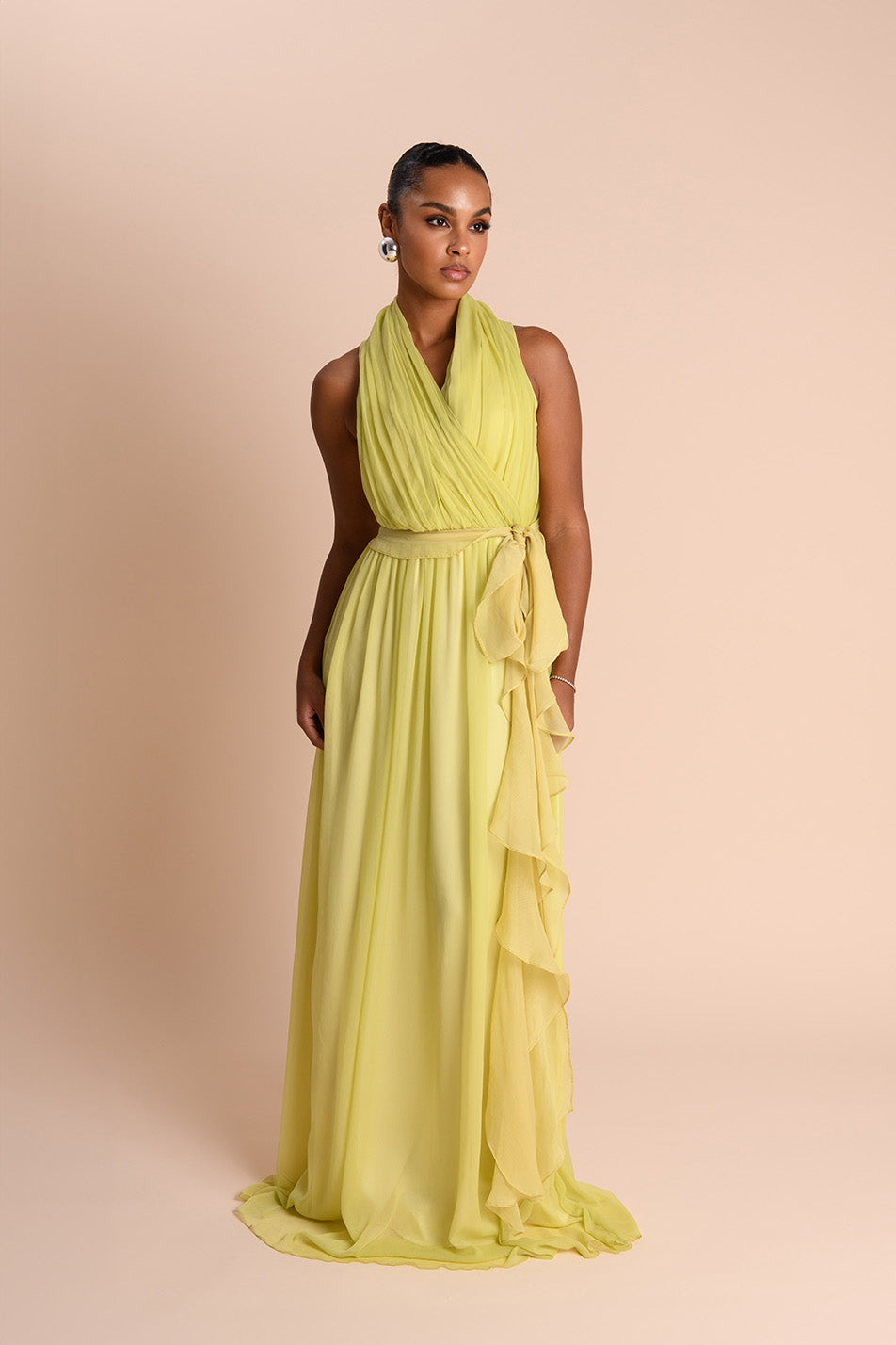 fitted lace wedding dress The Limelight Velvet Ruched Midi-Maxi Dress