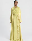 Slit Sleeve Abaya Lime