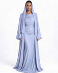 Luma Silk Abaya Powder Blue