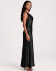 RUYA COWL DRESS BLACK