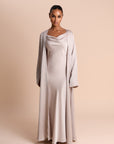 STUDIO SLIT SLEEVE ABAYA - CHAMPAGNE