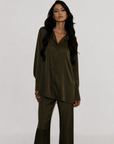 Relaxed Shirt & Pant - Olive Green