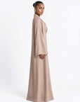 Slit Sleeve Abaya Sand