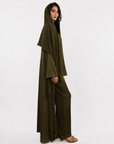 Slit Sleeve Abaya - Olive Green