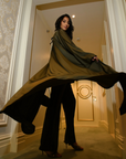 Slit Sleeve Abaya - Olive Green