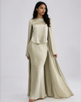 Slit Sleeve Abaya - Pistachio