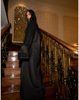 STUDIO SLIT SLEEVE ABAYA - BLACK