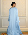 SLIT SLEEVE ABAYA - BLUE