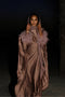FEATHER KAFTAN - BROWN