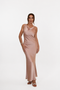 STUDIO RUYA COWL NECK MAXI DRESS - DUSTY PINK