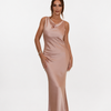STUDIO RUYA COWL NECK MAXI DRESS - DUSTY PINK