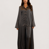 SLIT SLEEVE ABAYA - CHARCOAL
