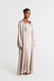 STUDIO SLIT SLEEVE ABAYA - CHAMPAGNE