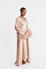 FEATHER SLEEVE ABAYA - DUSTY PINK