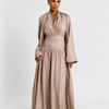 SLIT SLEEVE ABAYA SAND