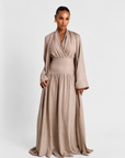 SLIT SLEEVE ABAYA SAND