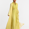 SLIT SLEEVE ABAYA LIME