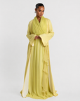 SLIT SLEEVE ABAYA LIME