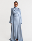 STUDIO SLIT SLEEVE ABAYA - DAWN BLUE