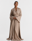 SLIT SLEEVE ABAYA SAND