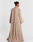 SLIT SLEEVE ABAYA SAND
