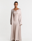 STUDIO SLIT SLEEVE ABAYA - CHAMPAGNE